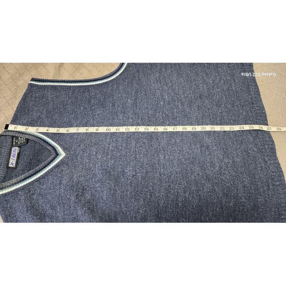 VTG 90s Xtreme  Gear Gray V Neck Seeveless Artificial Wool Sweater Vest Mens XL - Picture 5 of 7